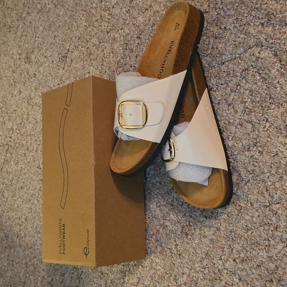 Evellyhootd Sandal Clog White Womens Size 9.5 - Picture 7 of 11